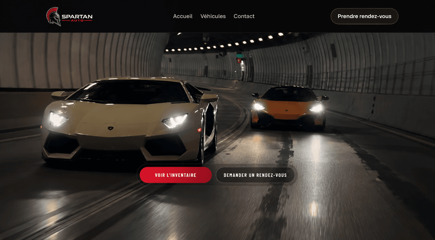 Aperçu du site de Auto Spartan